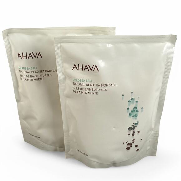 AHAVA Natural Dead Sea Bath Salts 11 oz Lot of 2 - Picture 1 of 2